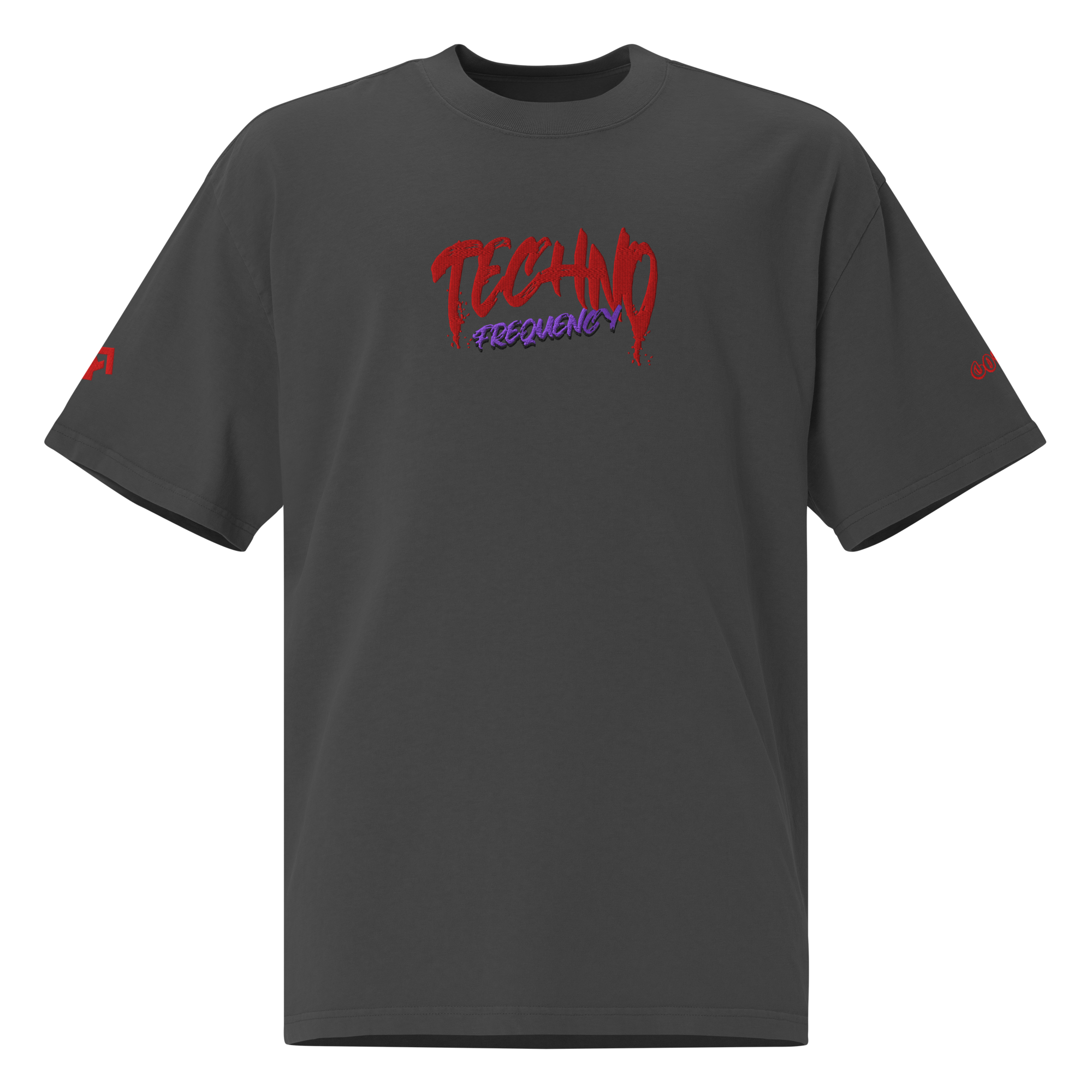 Techno Frequency Oversized Faded T-Shirt | ORGNL GNGSTA - ORGNL GNGSTA