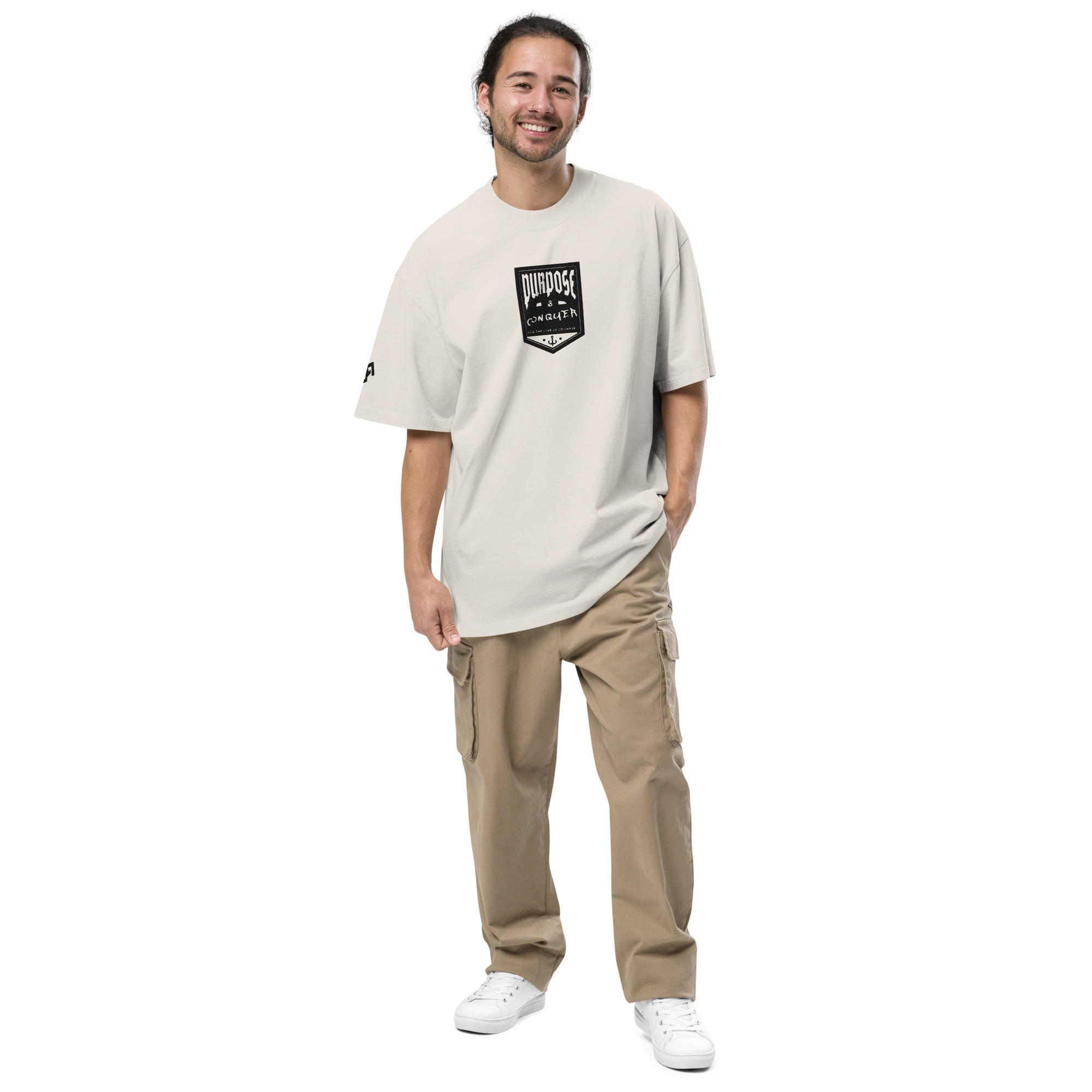 Oversized Purpose & Conquer Faded T-Shirt - ORGNL GNGSTA
