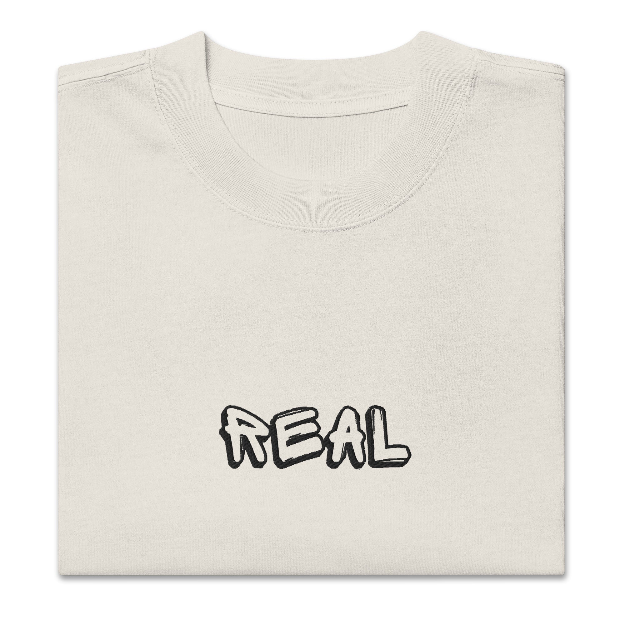 Oversized "REAL" Faded T-Shirt - ORGNL GNGSTA