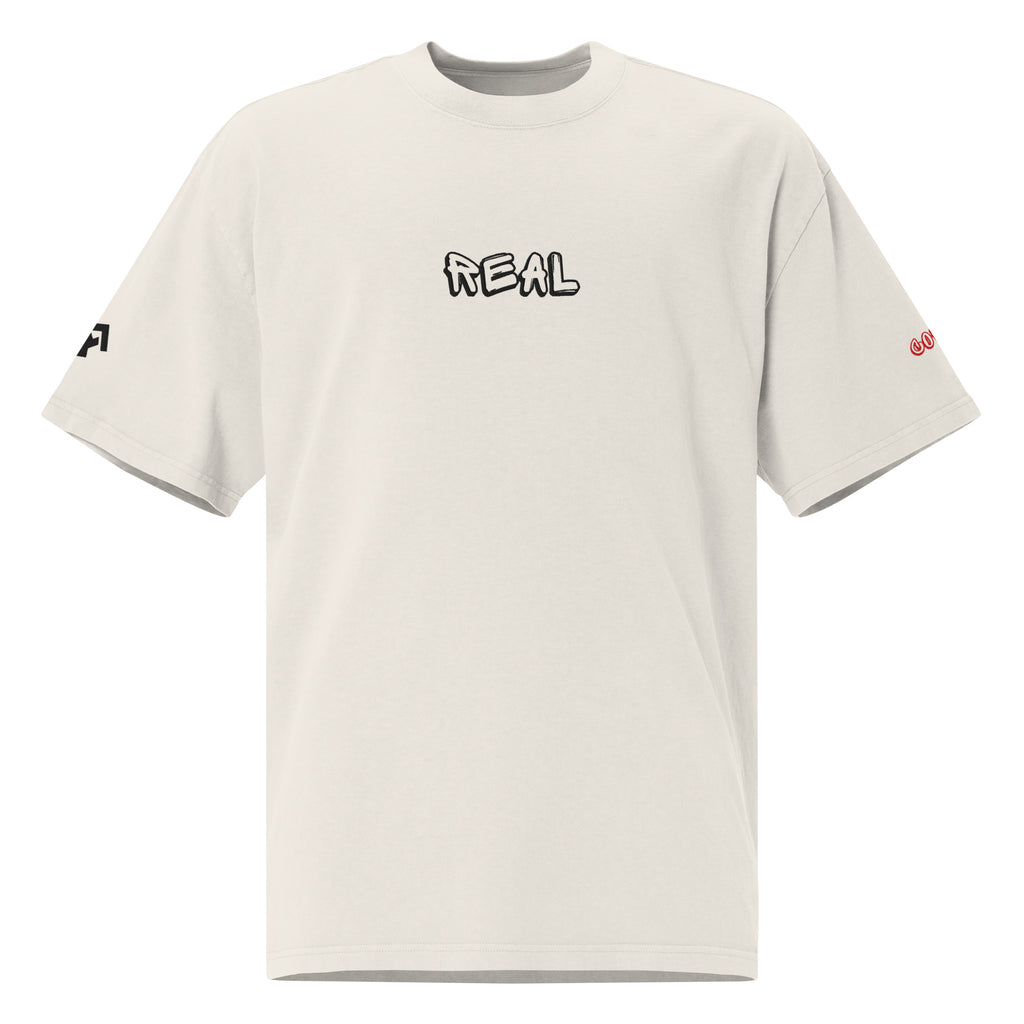 Oversized "REAL" Faded T-Shirt - ORGNL GNGSTA
