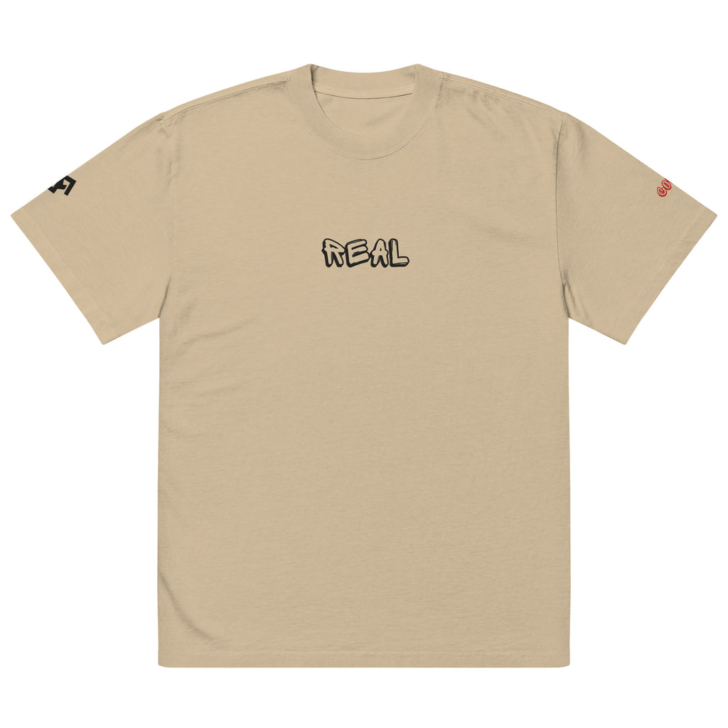Oversized "REAL" Faded T-Shirt - ORGNL GNGSTA