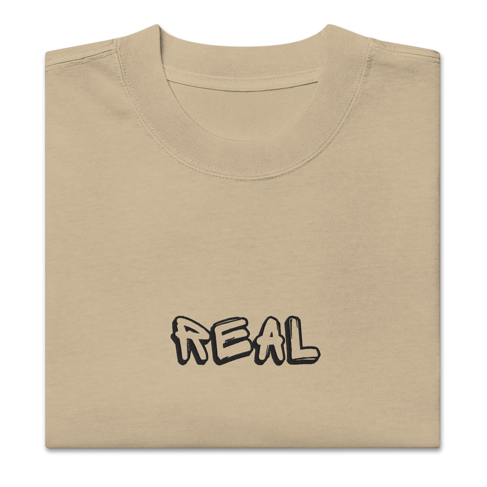 Oversized "REAL" Faded T-Shirt - ORGNL GNGSTA