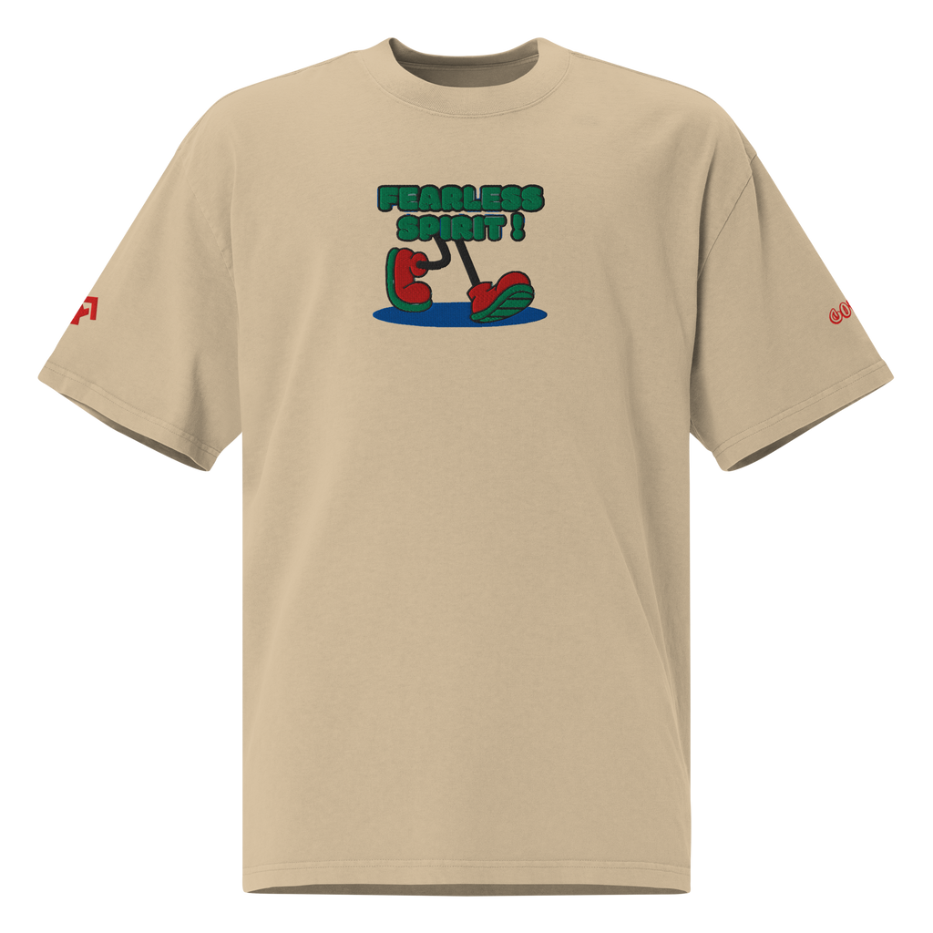 Fearless Spirit Oversized Faded T-Shirt - ORGNL GNGSTA