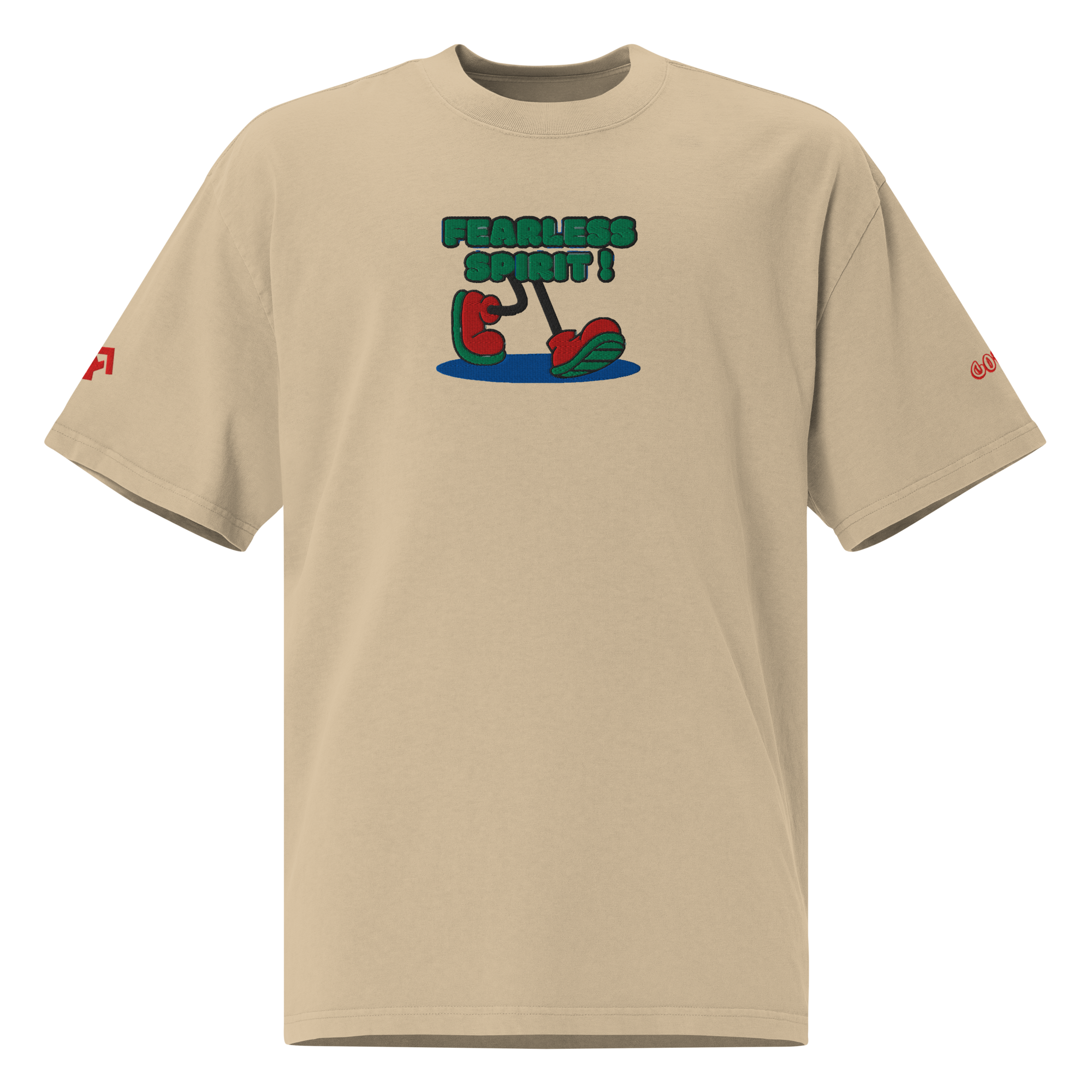 Fearless Spirit Oversized Faded T-Shirt - ORGNL GNGSTA